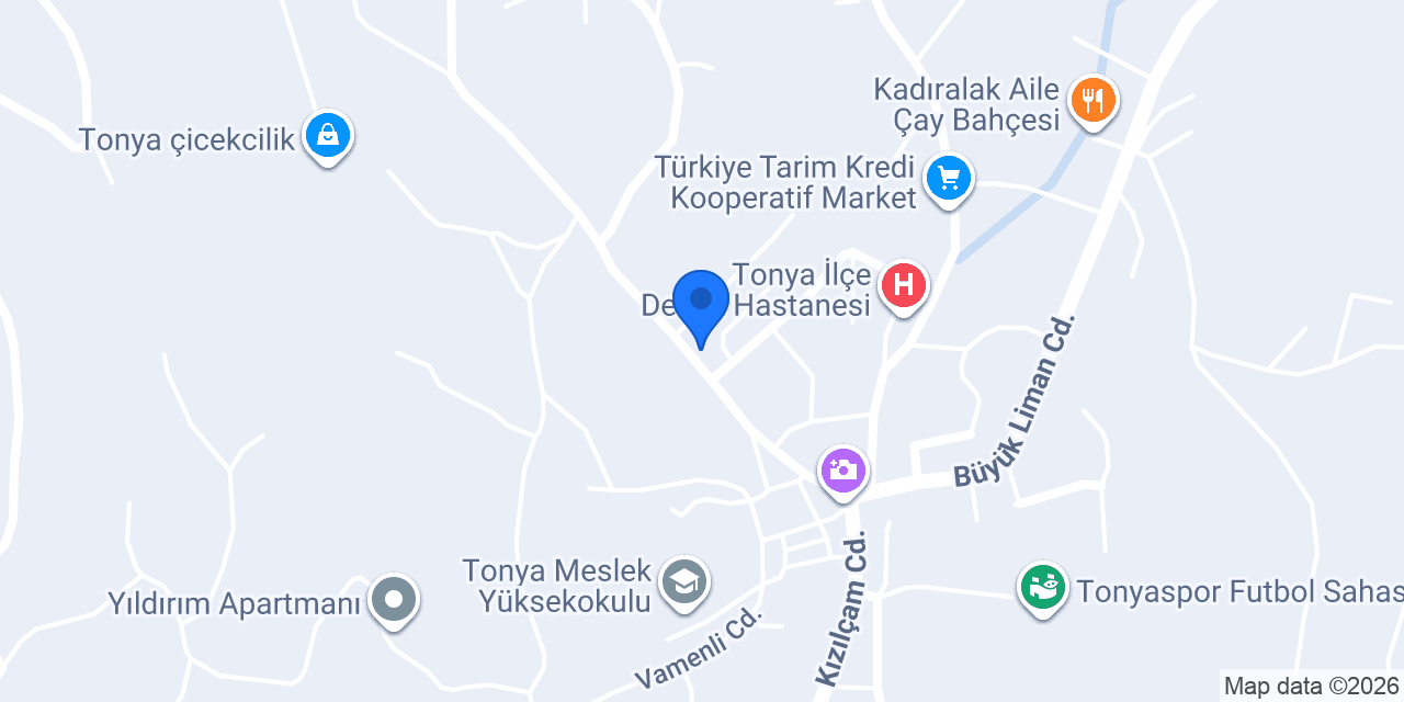 TONYA VETERİNER KLİNİĞİ konumu