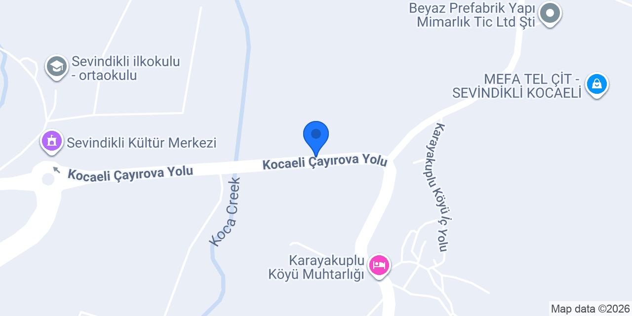 Öztürk prefabrik ve çelik yapılar konumu
