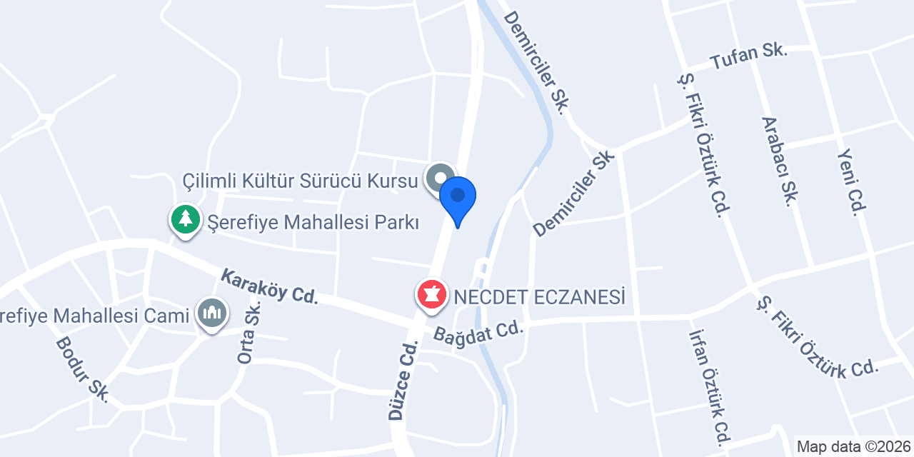 Çilimli taksi konumu