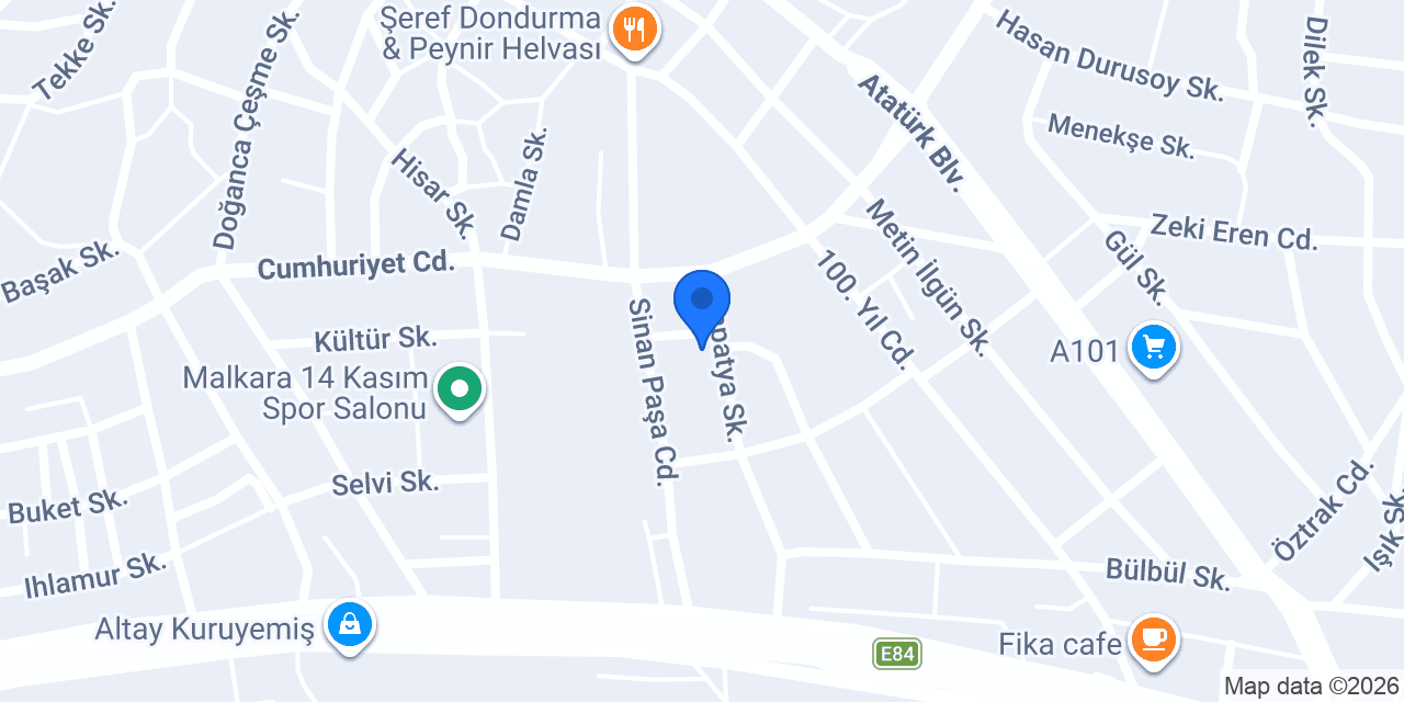 Bozyap Mobilya konumu