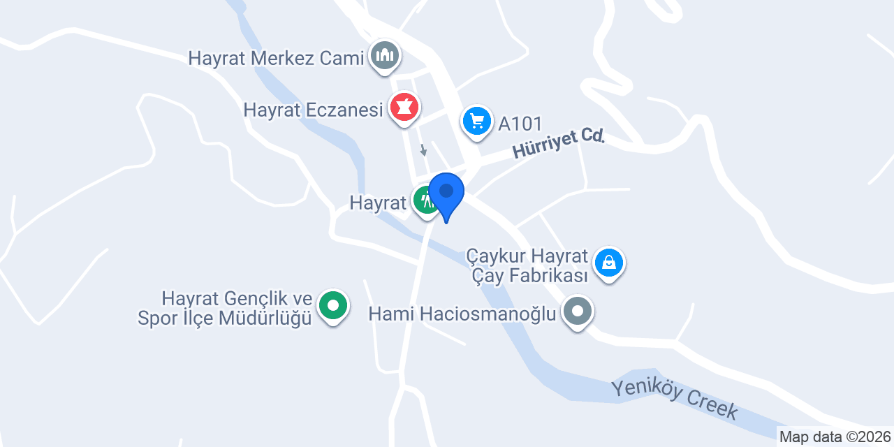 Hayrat Belediyesi konumu