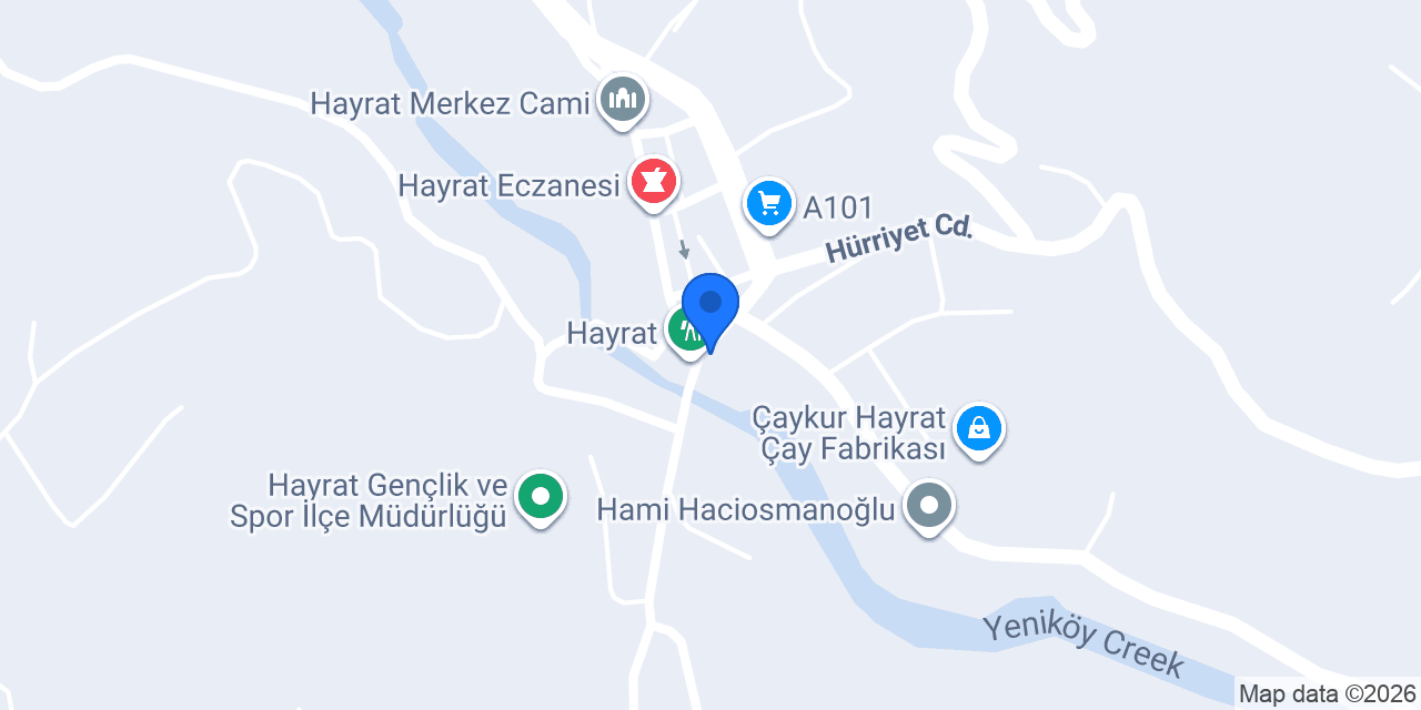 Hayrat İlçe Emniyet Amirliği konumu