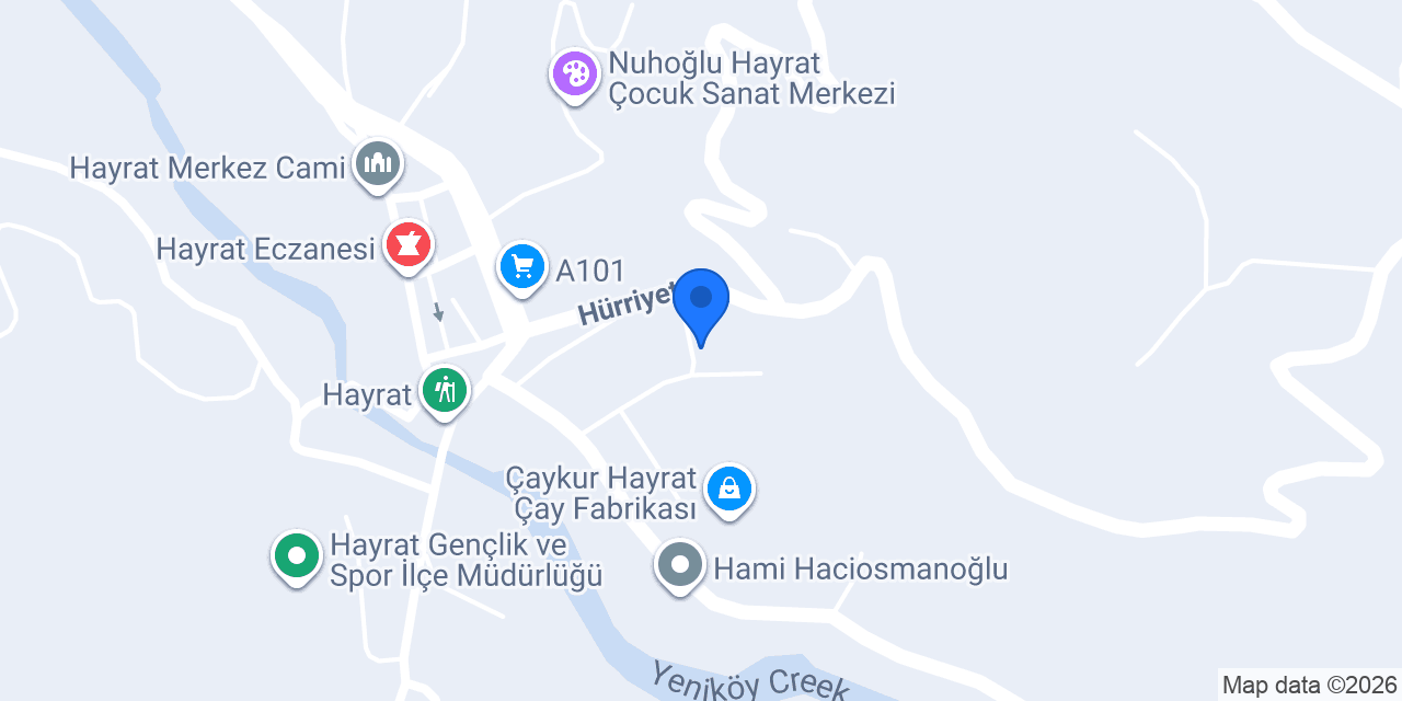 Hayrat Kaymakamlığı konumu