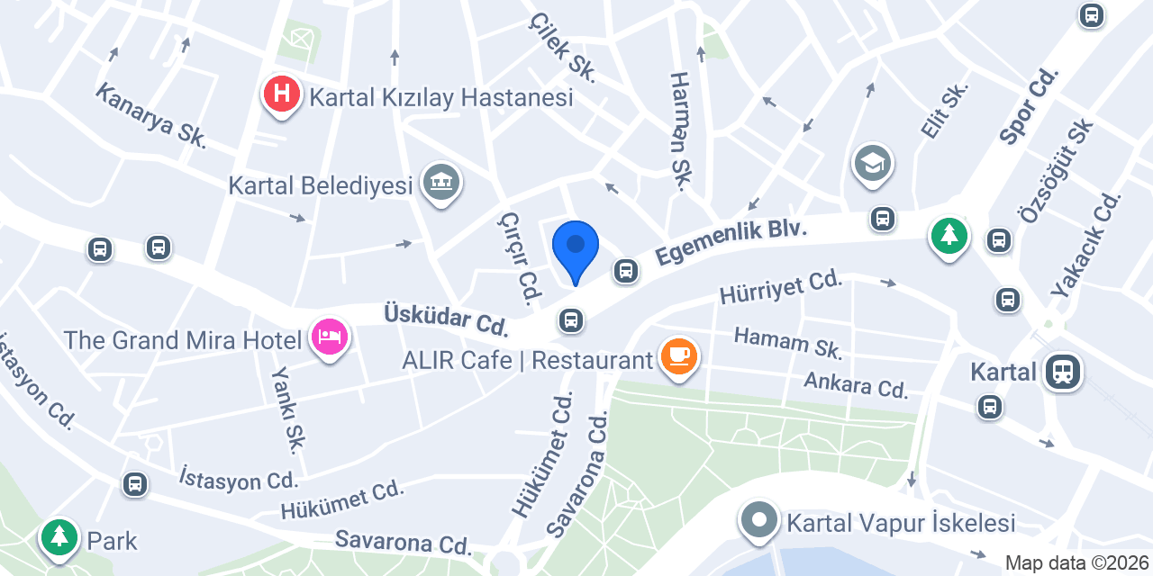 kartal otel konumu