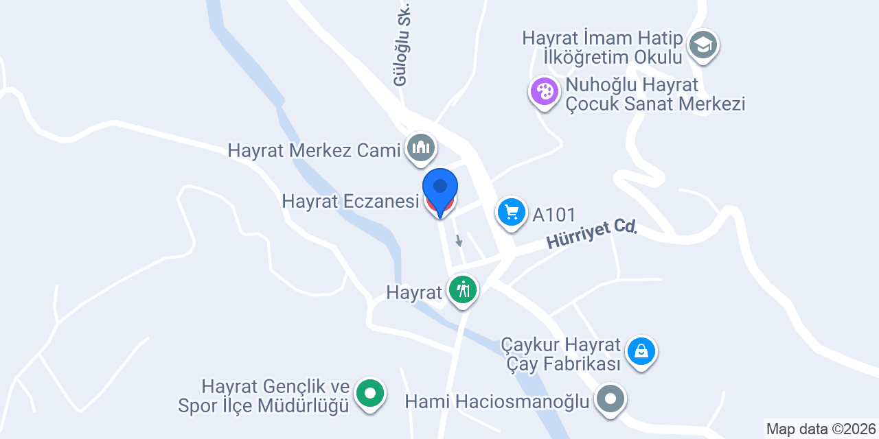 Hayrat Eczanesi konumu