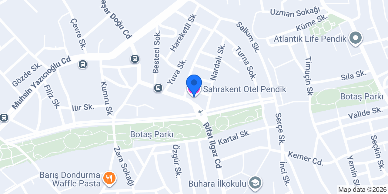Sahrakent Otel Pendik konumu