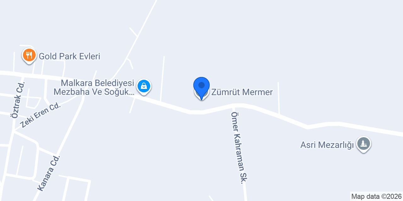 Zümrüt mermer konumu