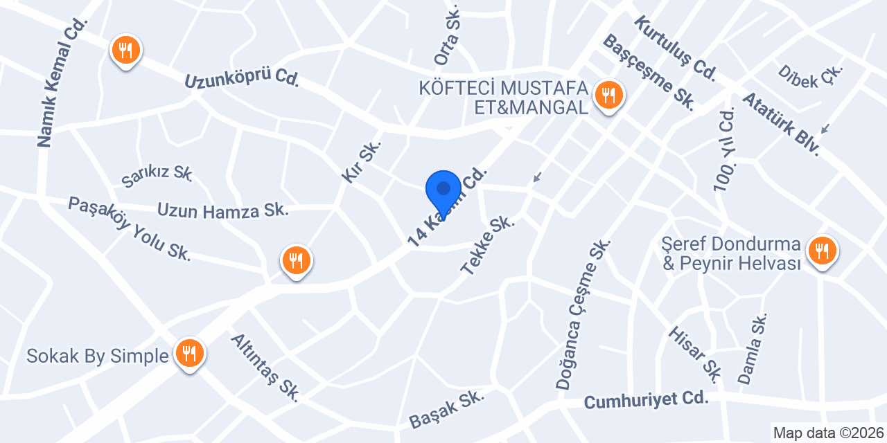 Şekerbank Malkara Şubesi konumu