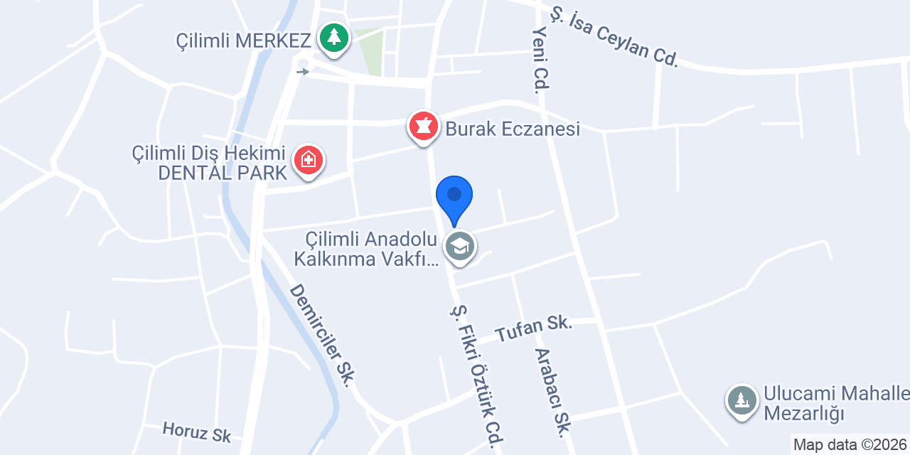 Çilimli Veteriner Kliniği konumu