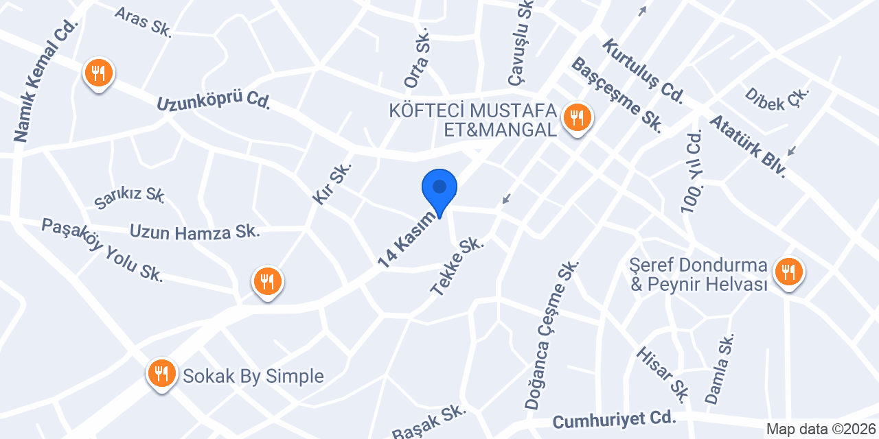 TESKİ Malkara Ek Hizmet Binası konumu