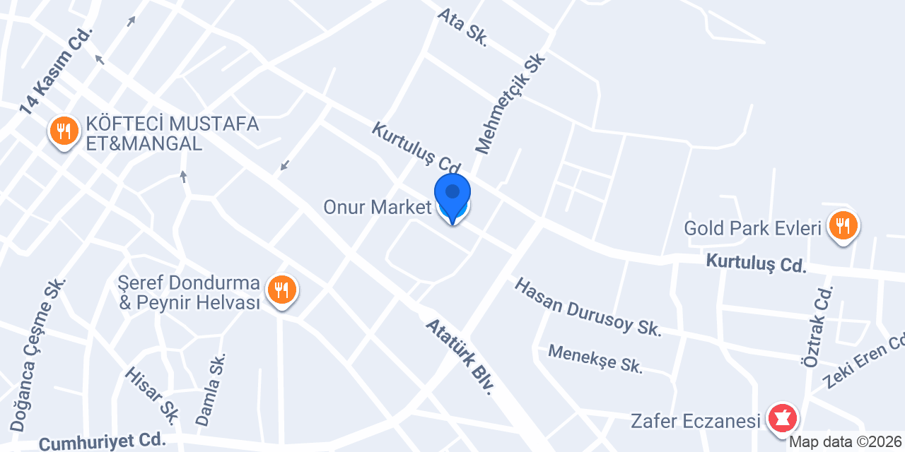 Onur Market konumu