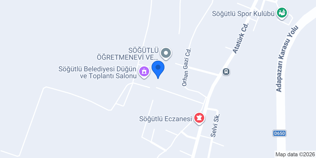 Söğütlü Aile Sağlığı Merkezi konumu