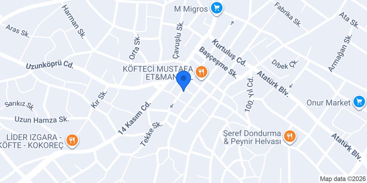 TEB Malkara Şubesi konumu