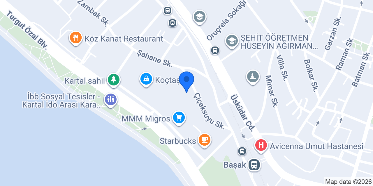 Doğa Koleji Kartal Kampüsü konumu