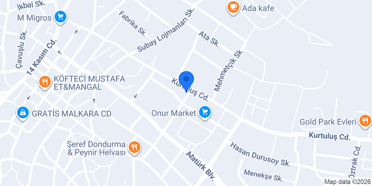 Kale Oto Lastik konumu