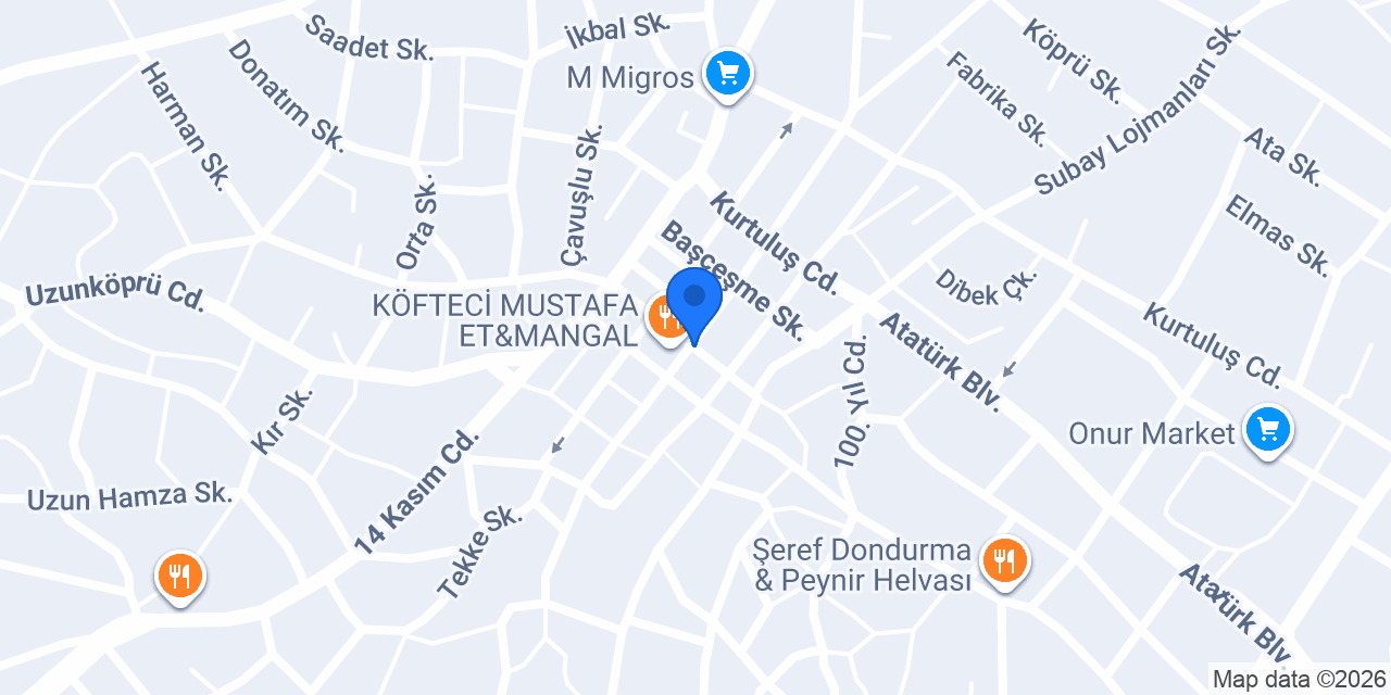 Gözoğulları Pastanesi konumu