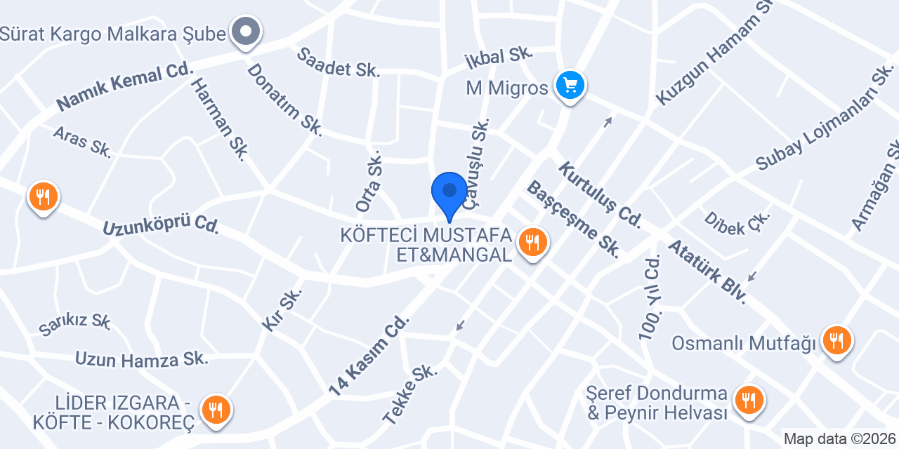 Pilavcı Recep Usta konumu