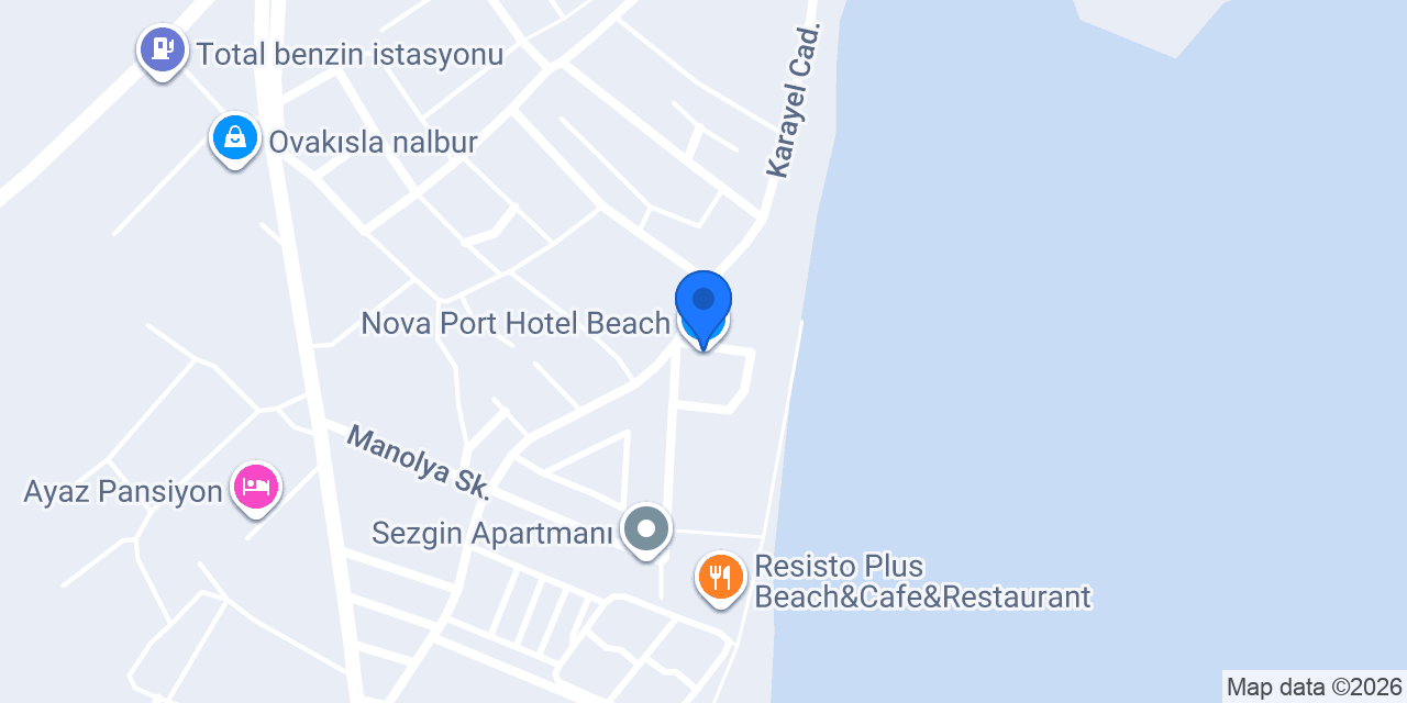 Nova Port Hotel Beach konumu