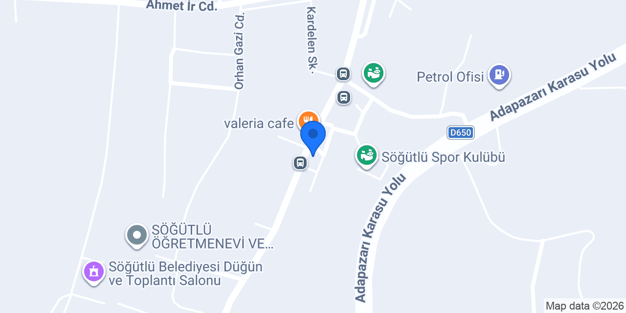 Söğütlü Sürücü Kursu konumu