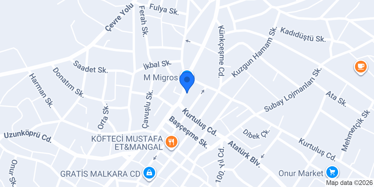 Garanti BBVA Malkara Şubesi konumu