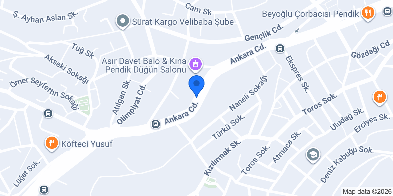 Avize Durağı konumu