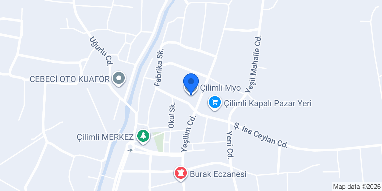 Çilimli Myo konumu