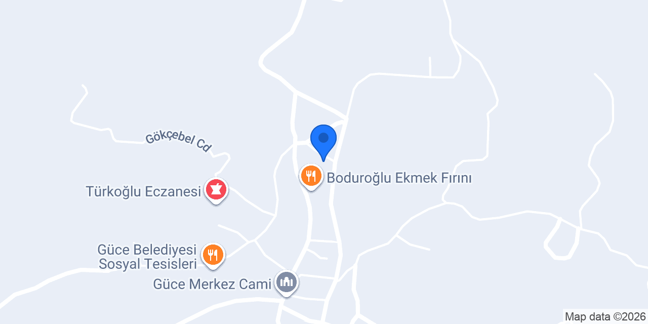 Güce ilçe Devlet Hastanesi / Toplum Sağlığı Mer. konumu