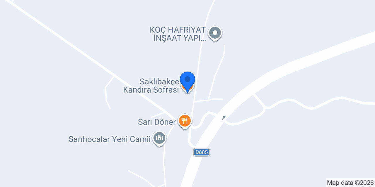 Saklıbakçe Kandıra Sofrası konumu