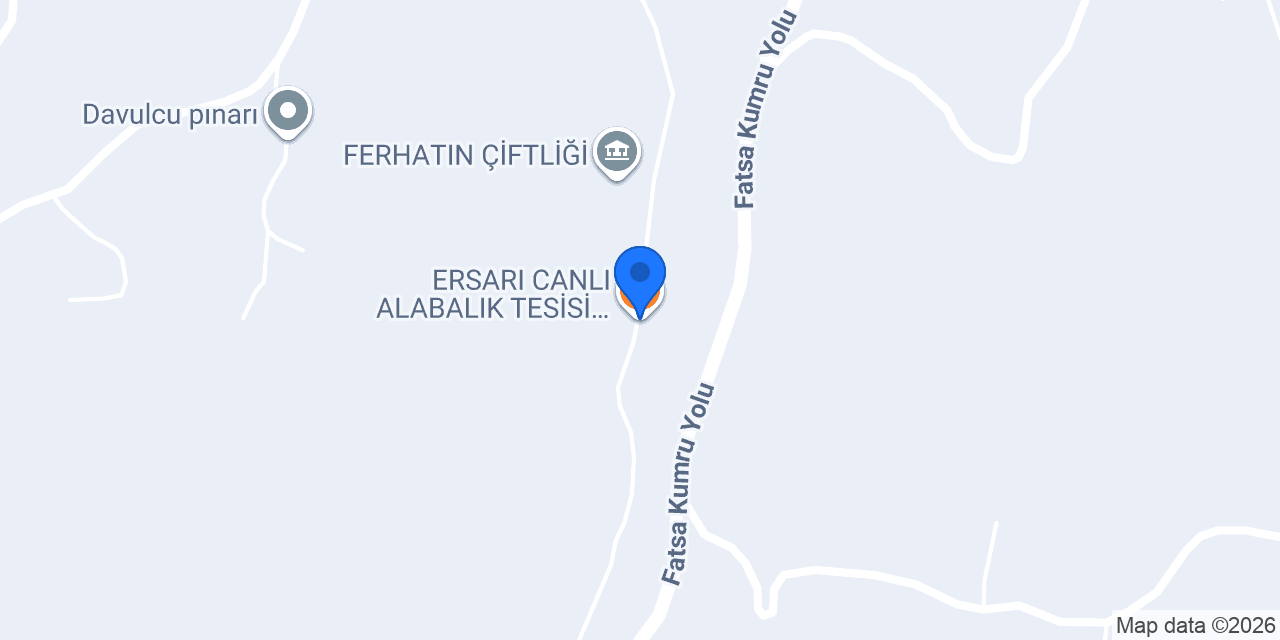 ERSARI CANLI ALABALIK TESİSİ VE RESTORANT konumu