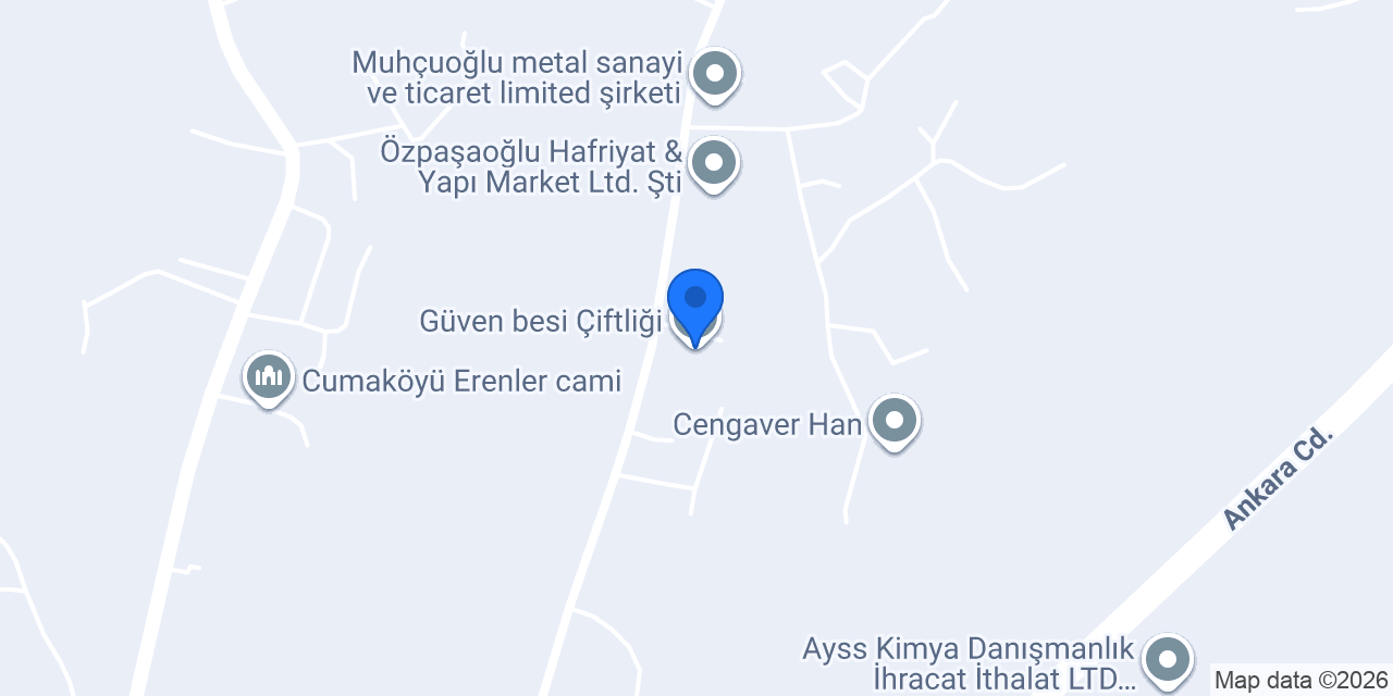 Güven besi Çiftliği konumu