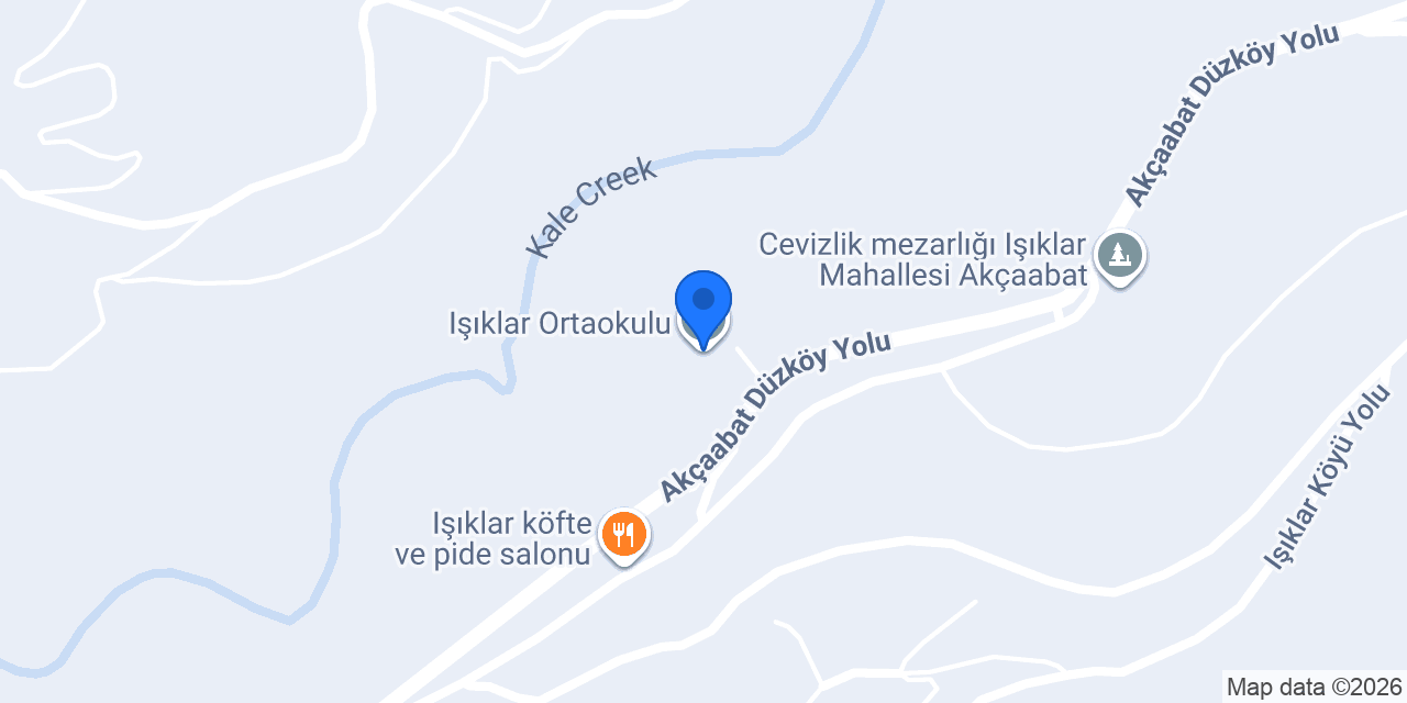 Işıklar Ortaokulu konumu
