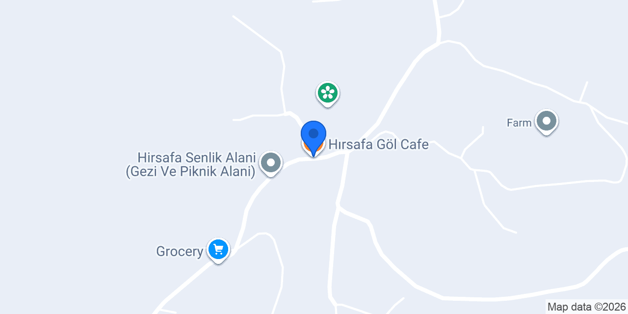 Hırsafa Göl Cafe konumu