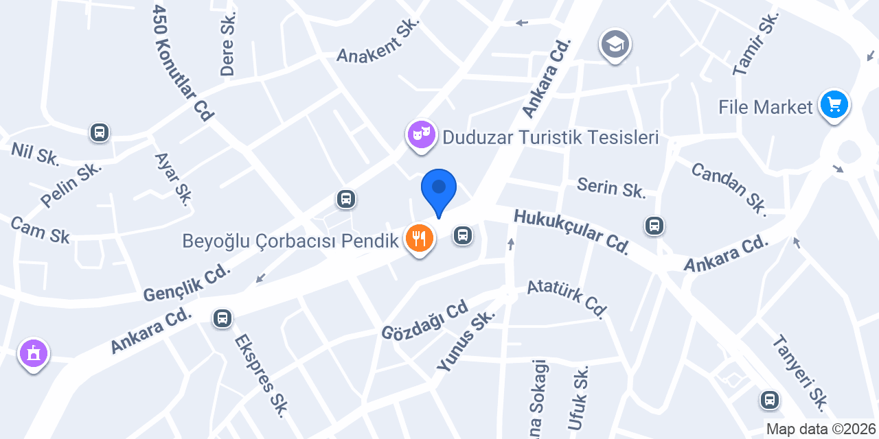 Modalife Pendik Üçevler konumu