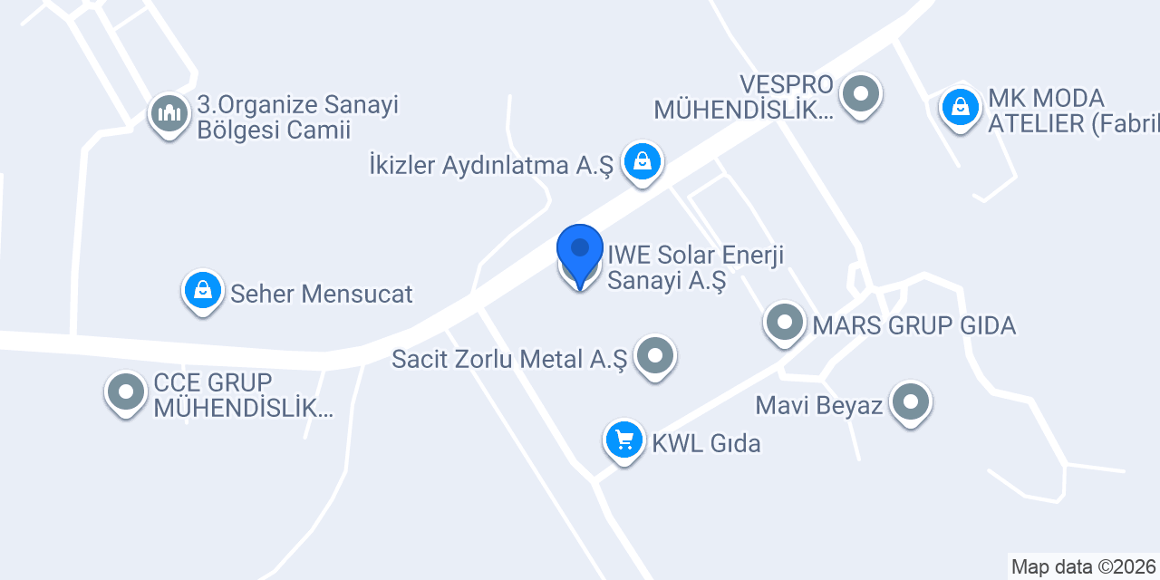 IWE Solar Enerji Sanayi A.Ş. konumu