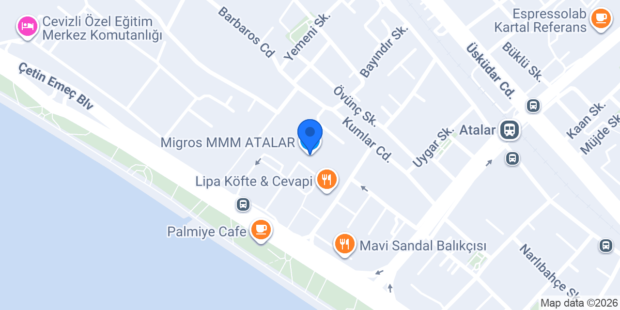 Migros MMM ATALAR konumu