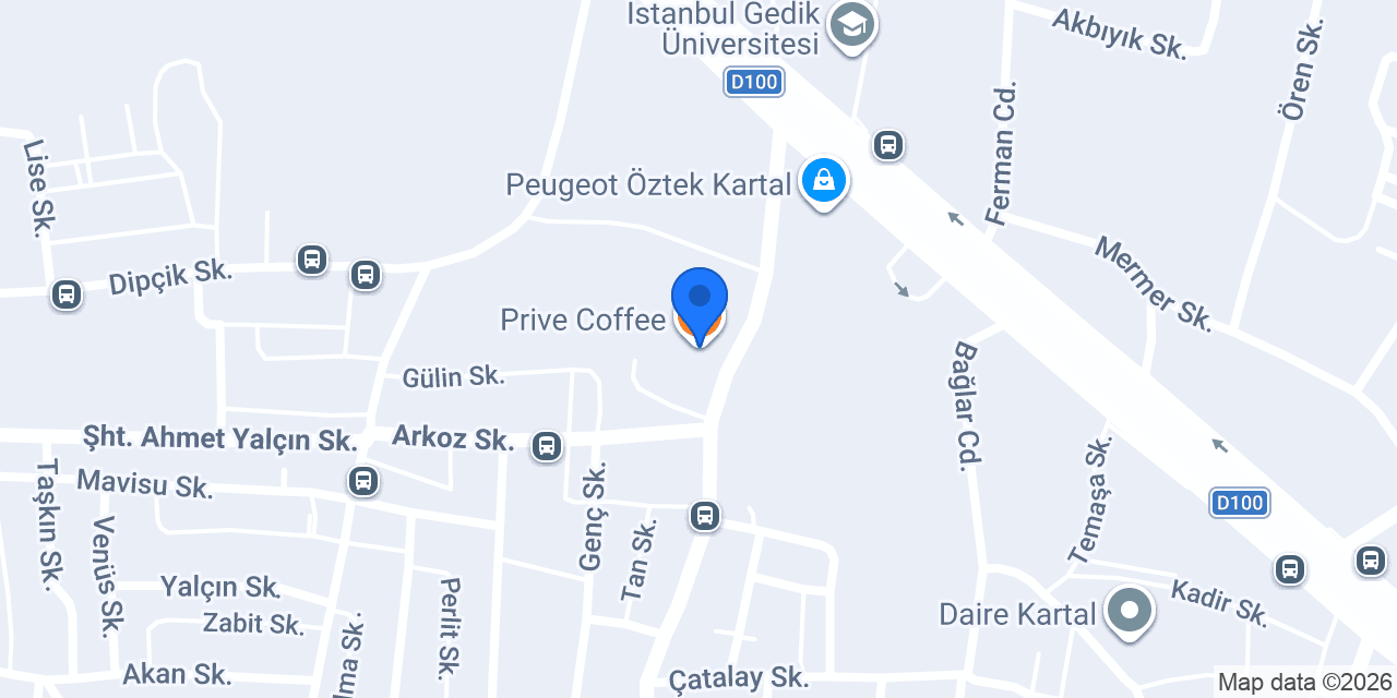Prive Coffee konumu
