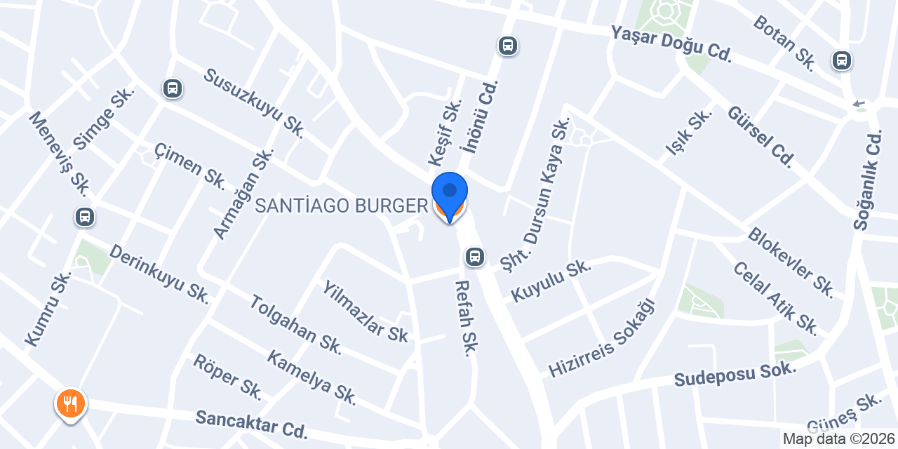 SANTİAGO BURGER konumu