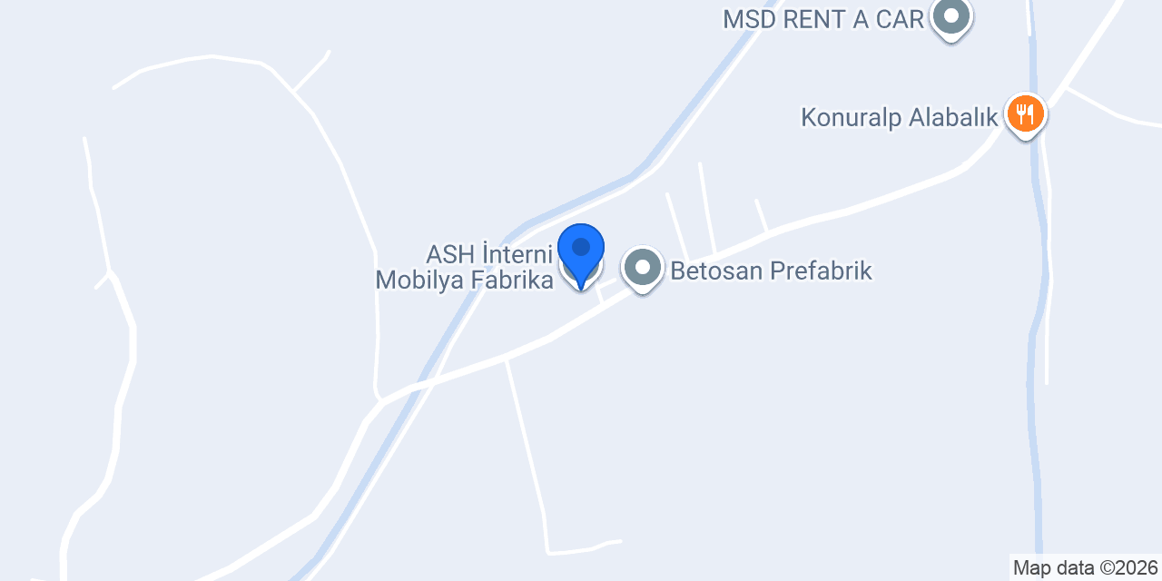 ASH İnterni Mobilya Fabrika konumu