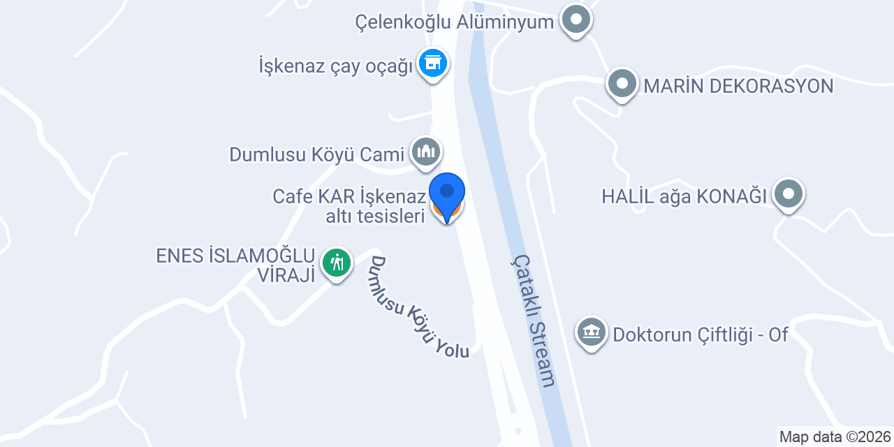 Cafe KAR İşkenaz altı tesisleri konumu