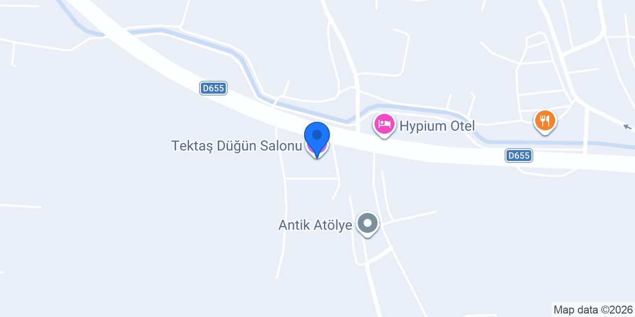 Tektaş Düğün Salonu konumu