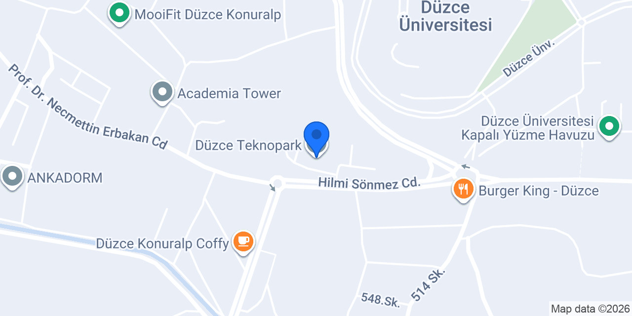 Düzce Teknopark konumu