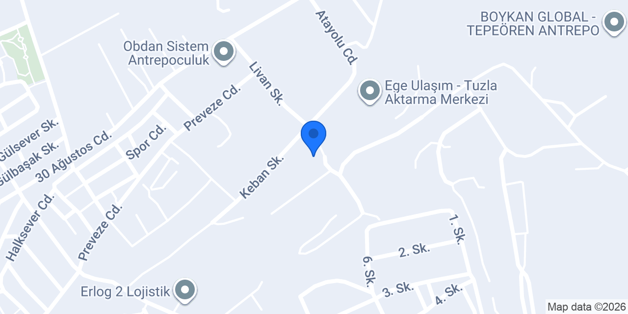Reis Makina Orhanlı Depo konumu