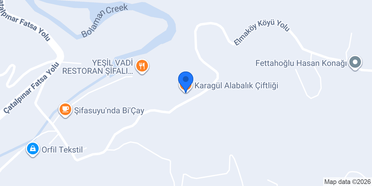 Karagül Alabalık Çiftliği konumu