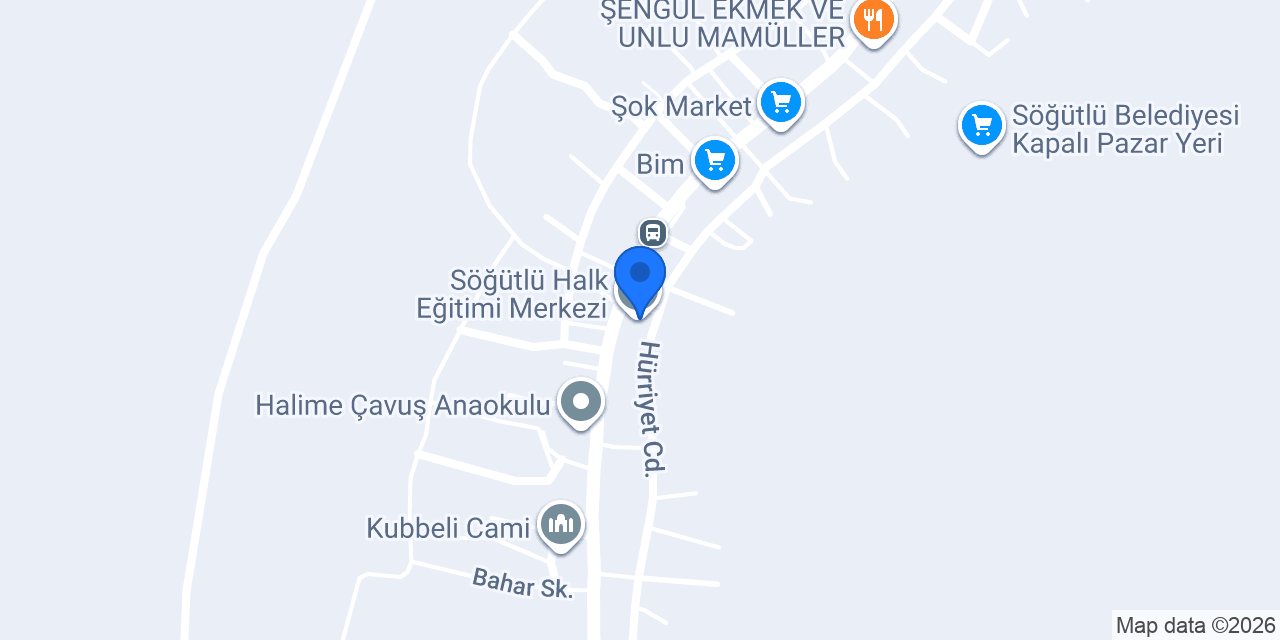 Söğütlü Halk Eğitimi Merkezi konumu