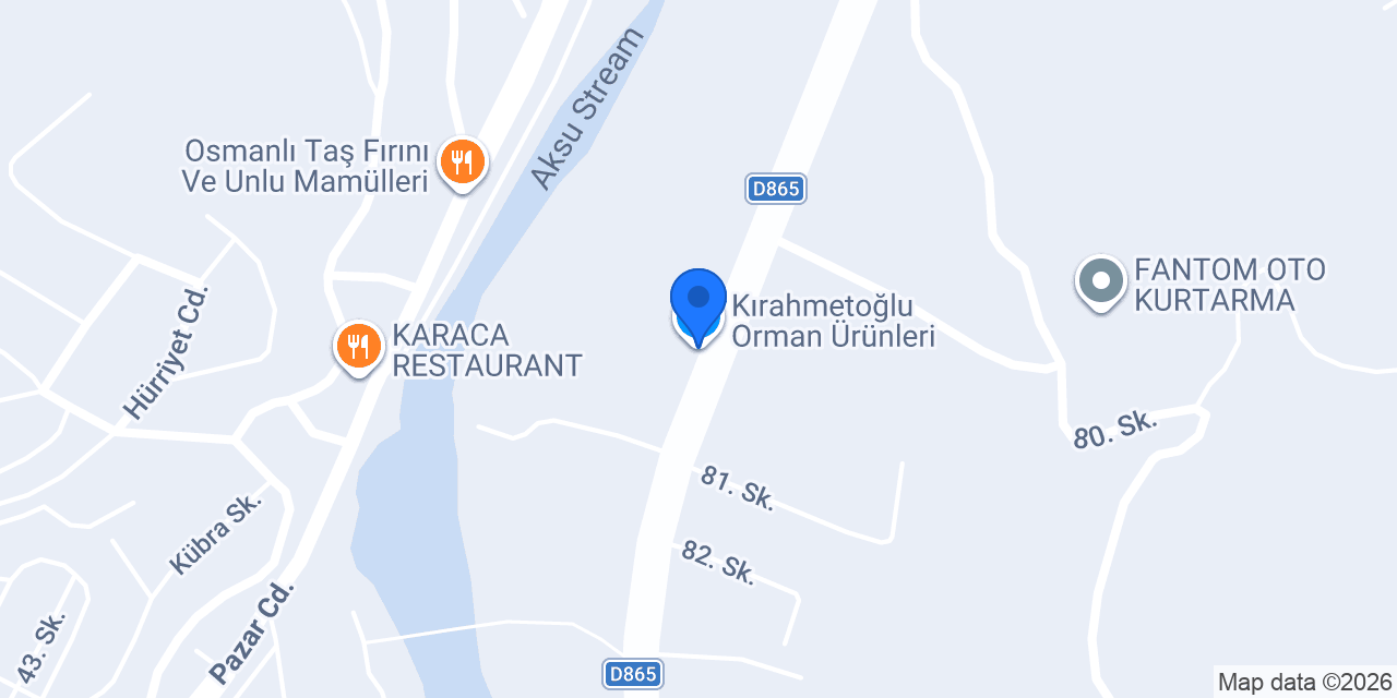 Kırahmetoğlu Orman Ürünleri konumu