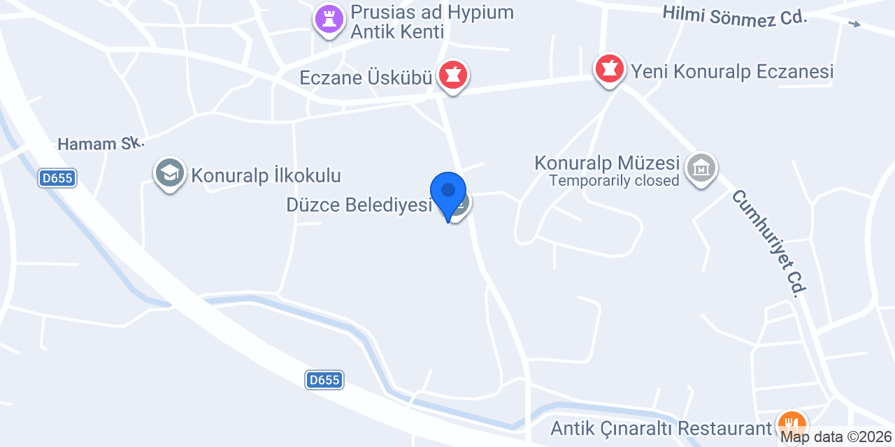 Düzce Belediyesi konumu