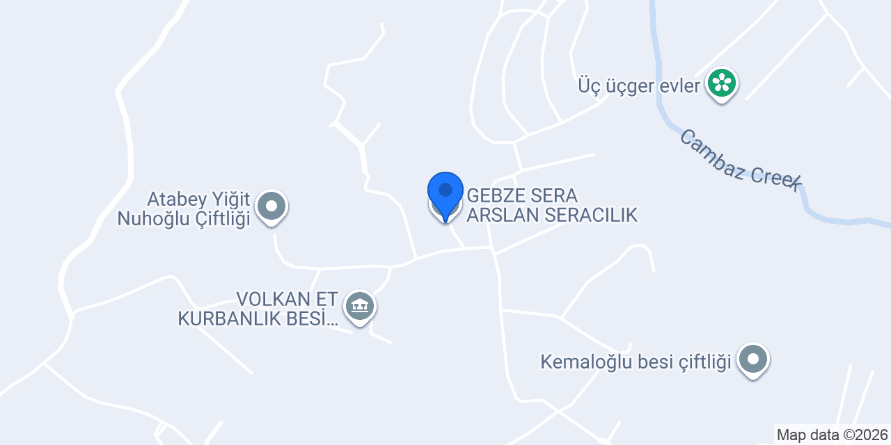 GEBZE SERA ARSLAN SERACILIK konumu
