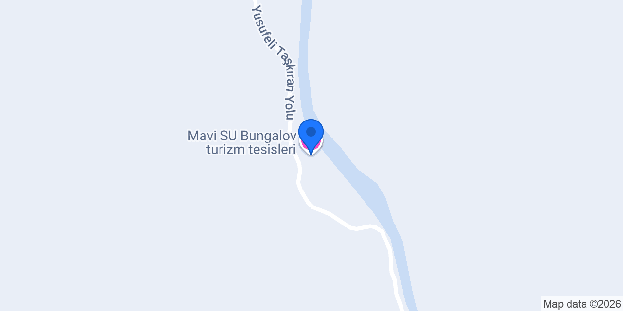 Mavi SU Bungalov turizm tesisleri konumu