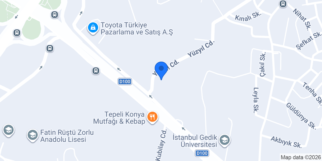 LEVENT TUR GARAJ konumu