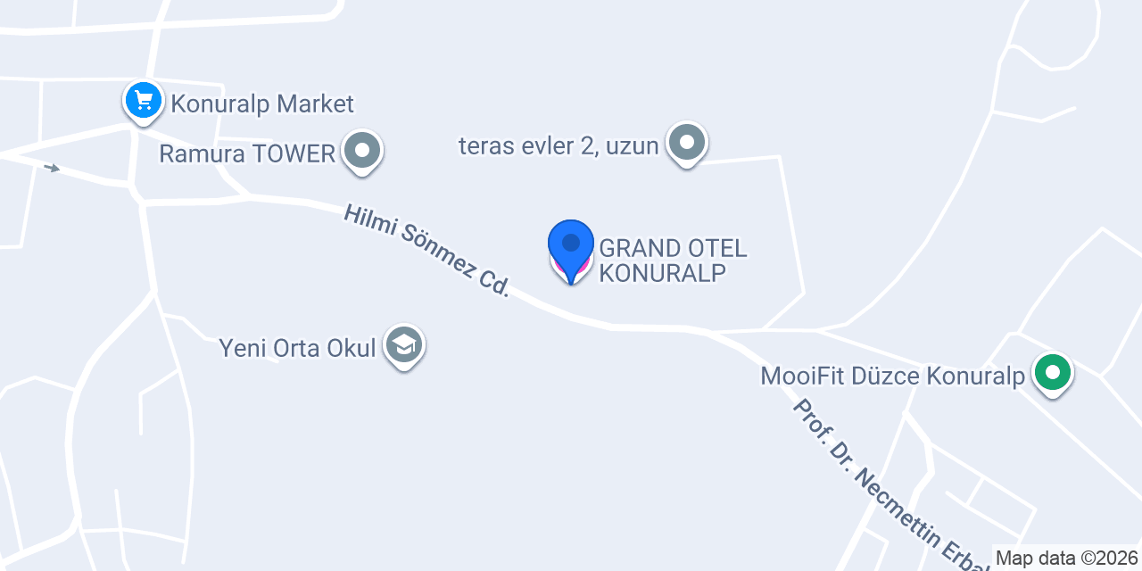 GRAND OTEL KONURALP konumu